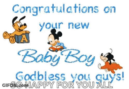 Congratulations On Your New Baby Boy Godbless You Guys GIF