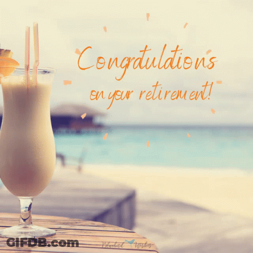 Congratulations On Your Retirement Is Written On A Card GIF