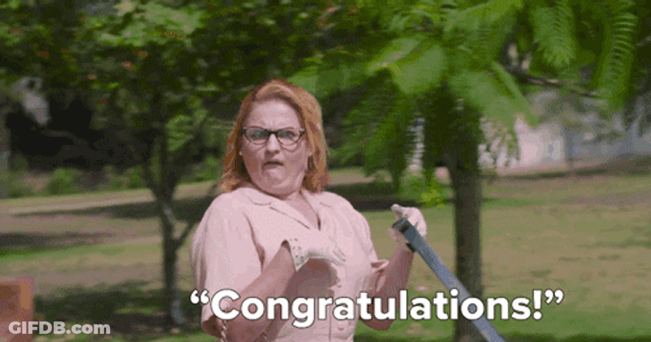 Congratulations Praising Woman GIF