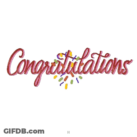 Congratulations Surrounded By Confetti GIF
