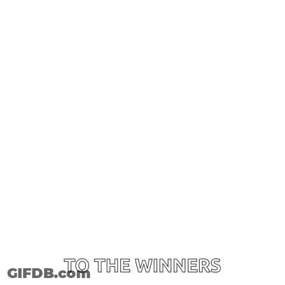 Congratulations To The Winners With Blue And White Fireworks GIF