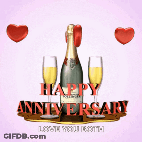 Congratulations Wedding Anniversary Wine GIF