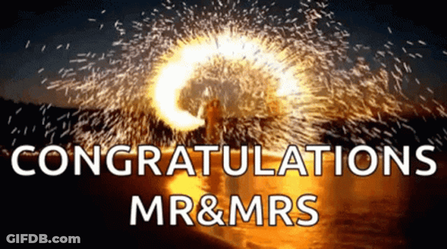 Congratulations Wedding Fireworks GIF
