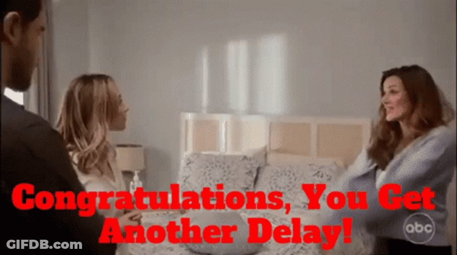 Congratulations You Got Another Delay GIF