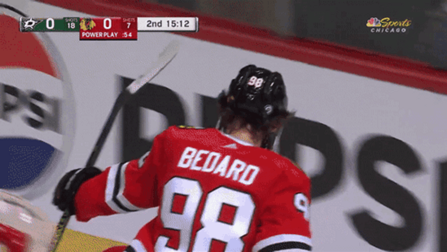 Connor Bedard Fist Head Bump GIF