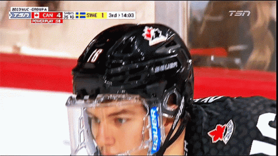 Connor Bedard Getting Ready GIF