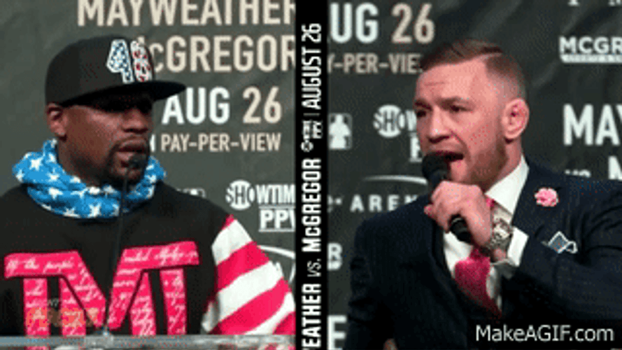 Conor Mcgregor Arguing With Mayweather GIF