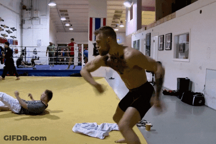 Conor McGregor Shaking Arms In Training GIF