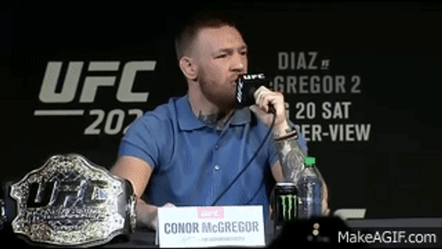 Conor Mcgregor Speaking Into Microphone GIF