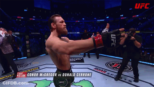 Conor McGregor Vs. Donald Cerrone Boxing Ring GIF