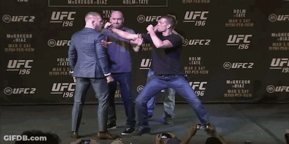 Conor McGregor Will Face Off With Nate Diaz GIF