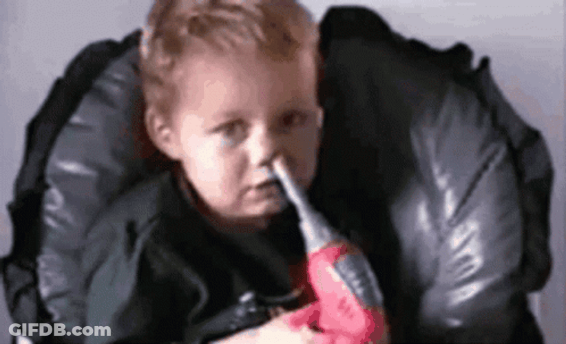 Construction Baby Drill In Nose GIF