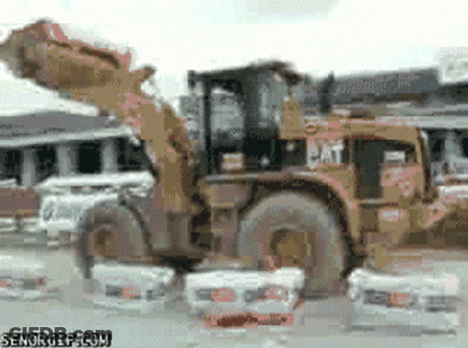 Construction Excavator Truck Fail GIF
