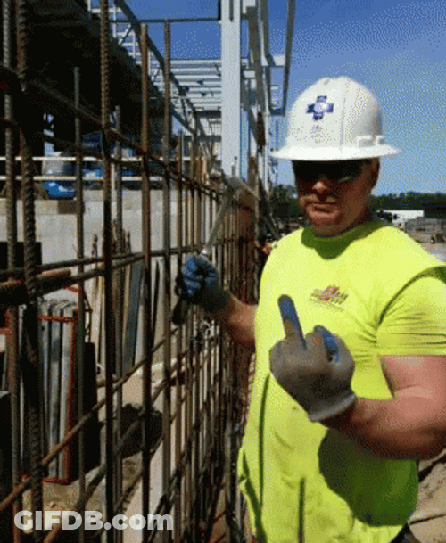Construction Worker Mad GIF