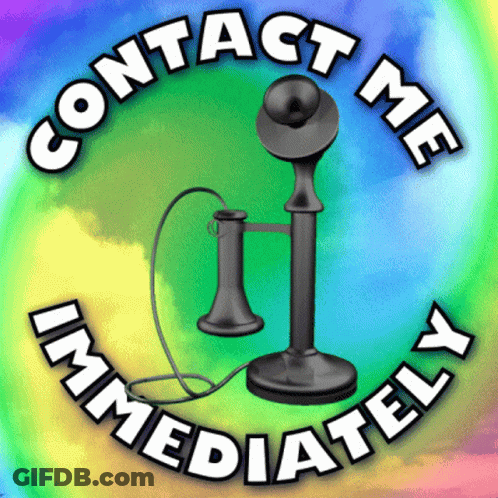 Contact Me Immediately Sign With Telephone GIF