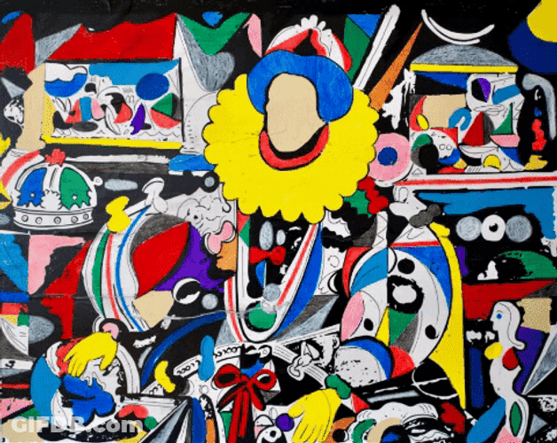 Contemporary Colorful Queen Fine Art GIF