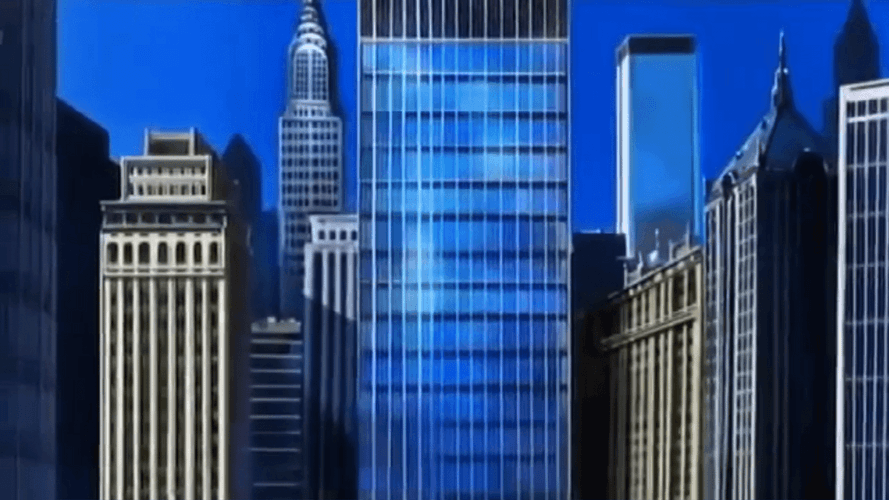 Contemporary Urban City Skyline Glows GIF