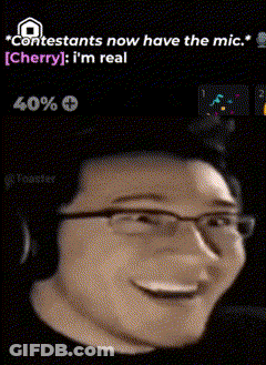 Contestants Now Have The Mic Cherry : I 'M Real Turquoise : We 40 % + GIF