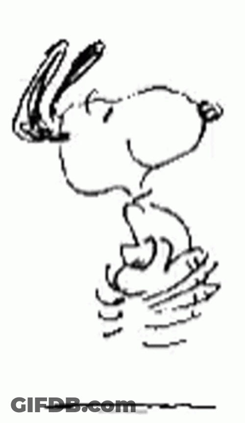 Continuous Jumping Snoopy Dance GIF