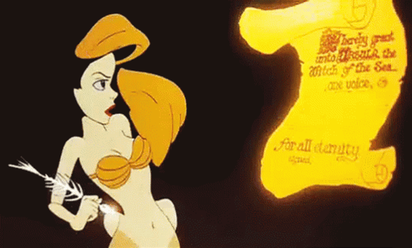 Contract Signing Ariel Animated Little Mermaid GIF