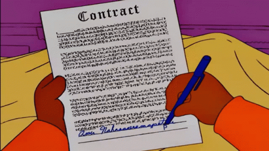 Contract Signing Stamp The Simpsons GIF