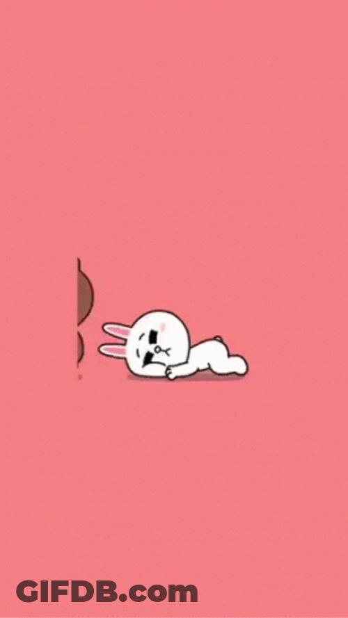 Cony And Brown Crawling GIF