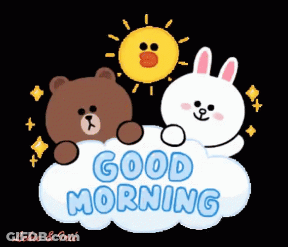 Cony And Brown Good Morning GIF