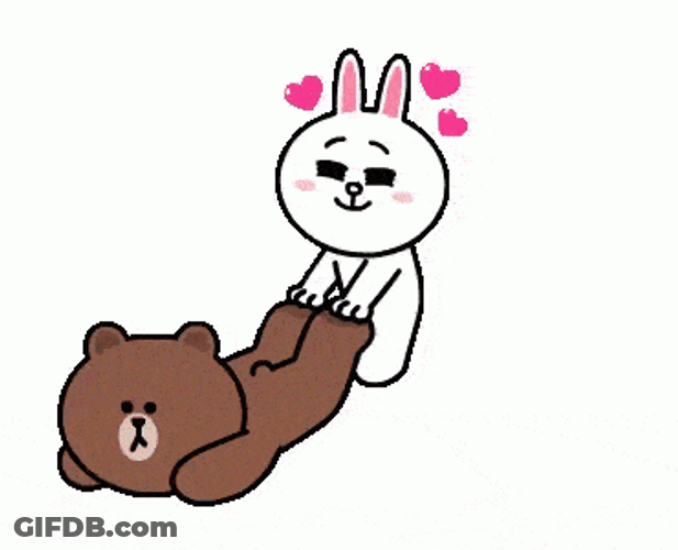 Cony And Brown Pulling GIF