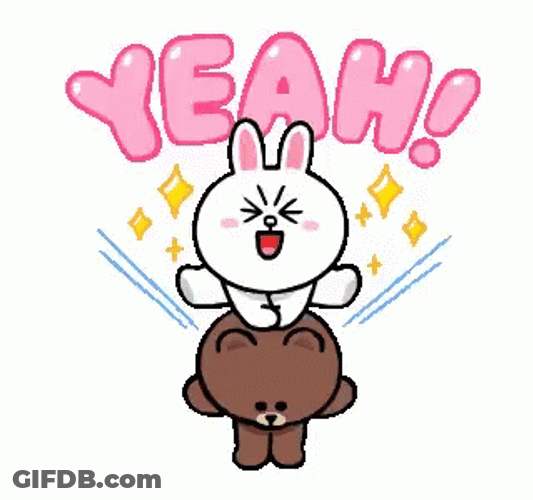 Cony Brown Cheering Yeah GIF