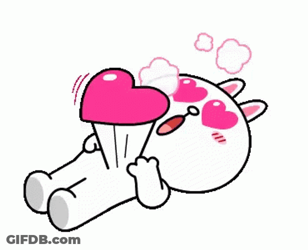 Cony Rabbit Heartbeat GIF