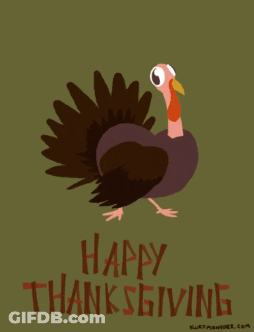 Cooked Turkey Thanksgiving Animation Happy Turkey Day GIF