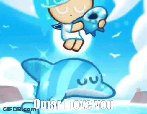Cookie And Dolphin Saying Omar I Love You GIF
