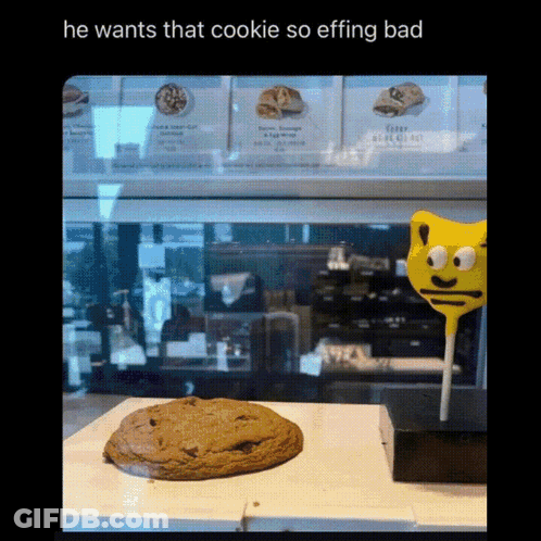 Cookie And Lollipop He Wants That Cookie So Effing Bad GIF