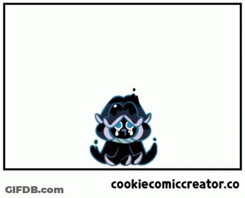 Cookie Comic Creator.co Black Ball Logo GIF