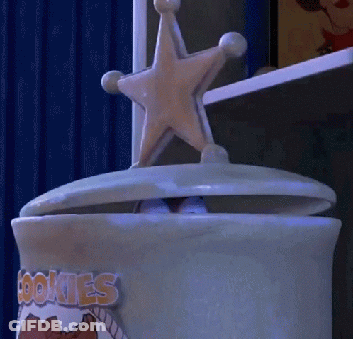 Cookie Jar With Star And Word Cookies GIF
