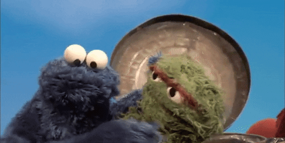Cookie Monster And Oscar Friendship GIF
