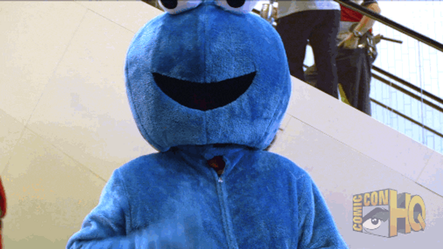 Cookie Monster Cosplay By Deadpool GIF