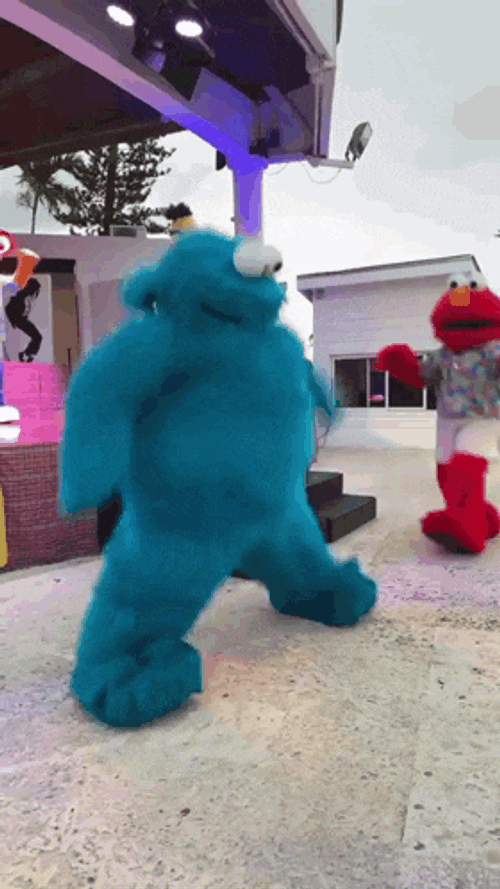 Cookie Monster Dance Gif GIF