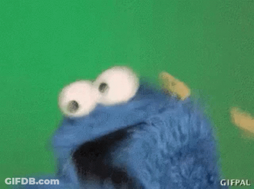Cookie Monster Eating Hamburger GIF