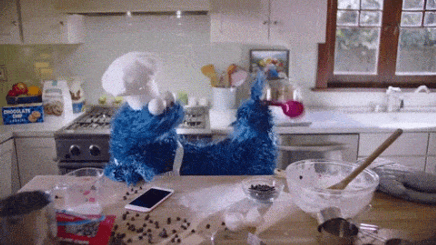 Cookie Monster House Baking Eating GIF