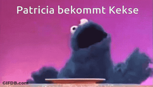 Cookie Monster On Plate Patricia Bekommt Kekse GIF