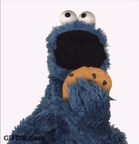 Cookie Monster Paw Holding Cookie GIF