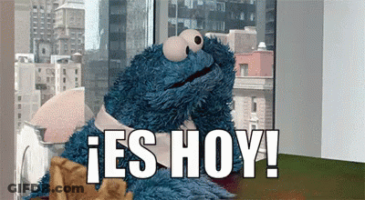Cookie Monster Sitting By Window Saying Ies Hoy GIF