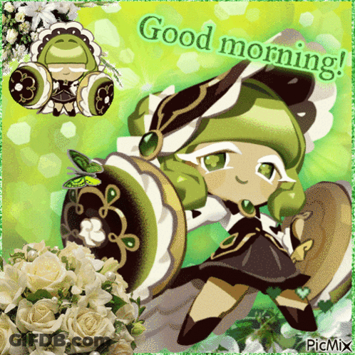Cookie Run Character Saying Good Morning GIF