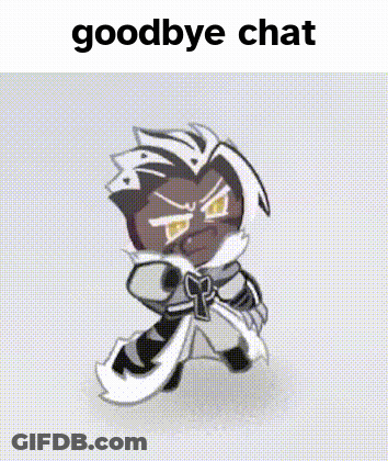 Cookie Run Character Saying Goodbye Chat GIF