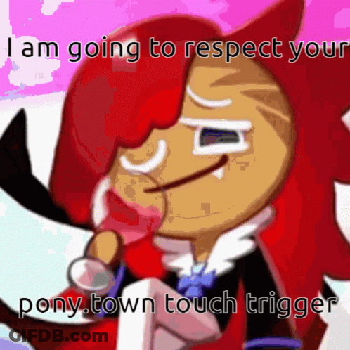 Cookie Run Cookie Says Respect Ponytown Touch Trigger GIF