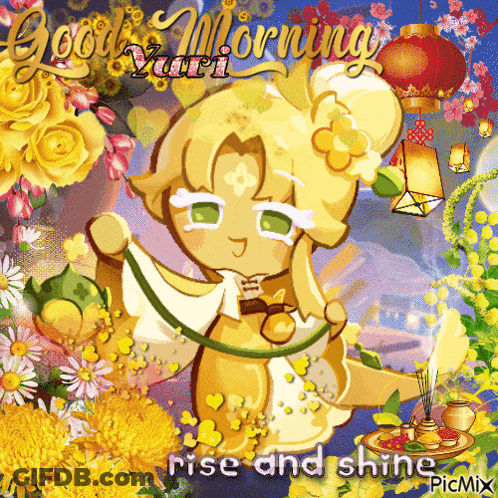 Cookie Saying Good Morning Rise And Shine GIF