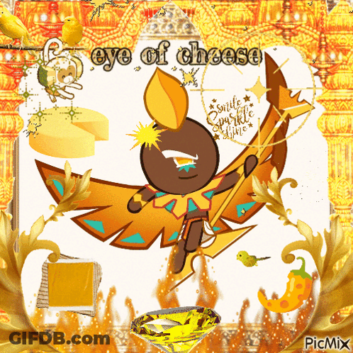 Cookie With Text Eye Of Cheese GIF