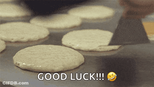 Cookies On A Tray Saying Good Luck GIF