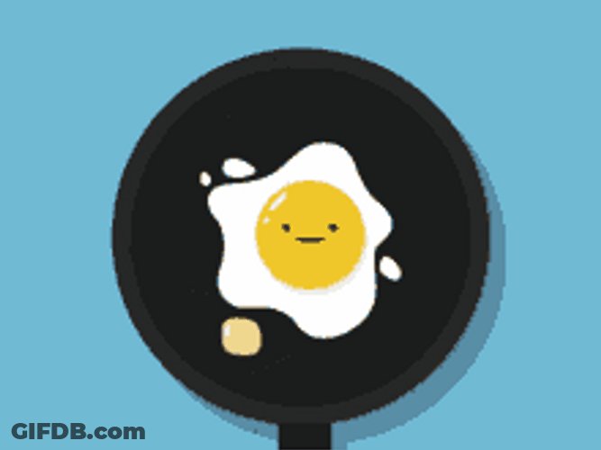 Cooking A Happy Sunny Side Up Egg GIF